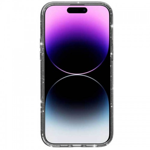 Чохол TPU Galaxy Sparkle (MagFit) для Apple iPhone 16 (6.1") Black+Glitter