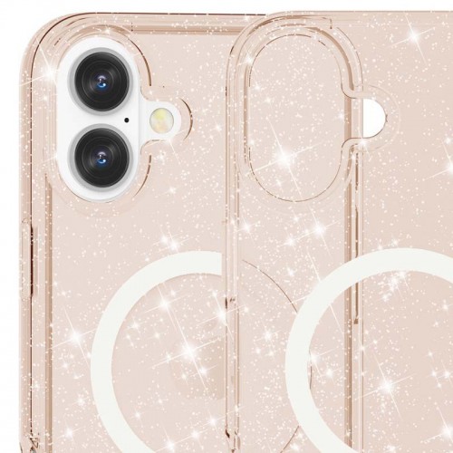 TPU чехол Galaxy Sparkle (MagFit) для Apple iPhone 16 Plus (6,7") Gold+Glitter