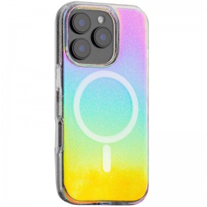Чохол TPU Galaxy Sparkle (MagFit) для Apple iPhone 16 Pro (6.3") Chroma+Glitter