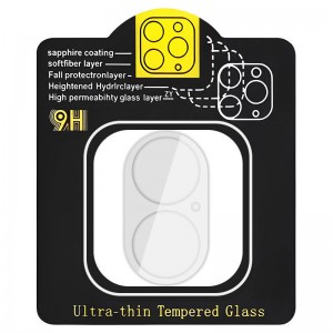 Защитное стекло на камеру Full Block (тех.пак) для Apple iPhone 16 (6.1") / 16 Plus (6.7") Прозрачный