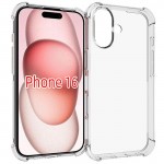 TPU чохол GETMAN Ease logo посилені кути для Apple iPhone 16 (6.1") Безбарвний (прозорий)