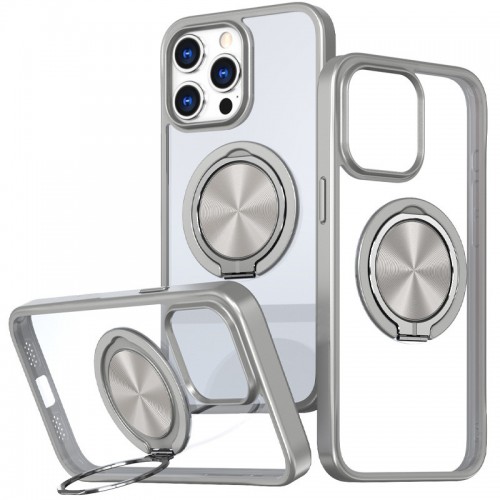Чехол TPU+PC Metal Ring с MagSafe для Apple iPhone 15 Pro (6,1") Серый