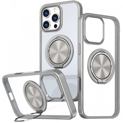 Чехол TPU+PC Metal Ring с MagSafe для Apple iPhone 16 Pro Max (6,9") Серый