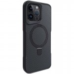Чехол TPU+PC Metal Buttons with MagSafe Carbon Ring для Apple iPhone 15 Pro (6,1") Черный