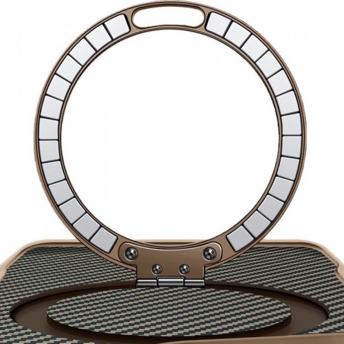 TPU+PC чехол Metal Buttons with MagSafe Carbon Ring для Apple iPhone 15 Pro Max (6.7") Золотой