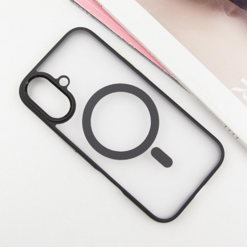 TPU+PC чохол Blueo Skin Friendly Frosted with MagSafe для Apple iPhone 16 (6.1") Чорний
