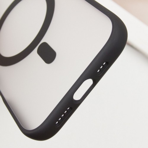 TPU+PC чохол Blueo Skin Friendly Frosted with MagSafe для Apple iPhone 16 (6.1") Чорний