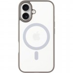 TPU+PC чехол Blueo Skin Friendly Frosted с MagSafe для Apple iPhone 16 (6.1") Серый