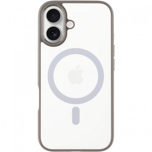 TPU+PC чехол Blueo Skin Friendly Frosted с MagSafe для Apple iPhone 16 (6.1") Серый