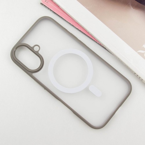 TPU+PC чехол Blueo Skin Friendly Frosted с MagSafe для Apple iPhone 16 (6.1") Серый