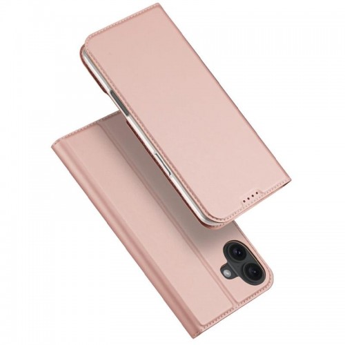 Чохол-книжка Dux Ducis з кишенею для візиток для Apple iPhone 16 (6.1") Rose Gold