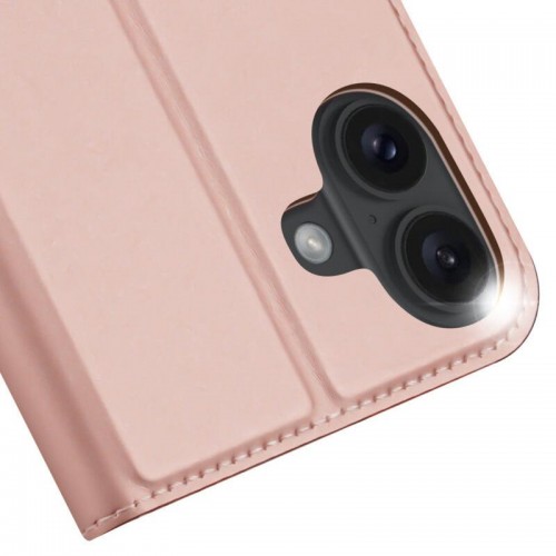 Чохол-книжка Dux Ducis з кишенею для візиток для Apple iPhone 16 (6.1") Rose Gold