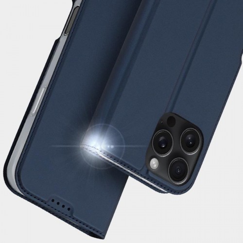 Чохол-книжка Dux Ducis з кишенею для візиток для Apple iPhone 16 Pro (6.3") Синій