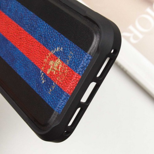 Шкіряний чохол Polo Santa Barbara Barton для Apple iPhone 16 Pro Max (6.9") Black / Navy