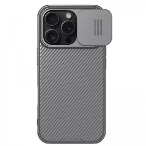 Карбонова накладка Nillkin CamShield Pro для Apple iPhone 16 Pro (6.3") Titanium Gray