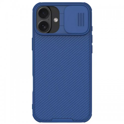 Карбонова накладка Nillkin CamShield Pro Magnetic для Apple iPhone 16 (6.1") Blue