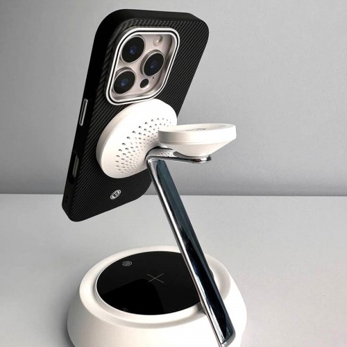 Чохол SGP PC+Leather with MagSafe для Apple iPhone 16 Pro (6.3") Carbon