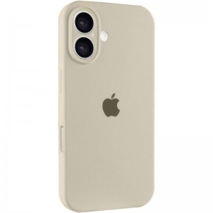 Чохол Silicone Case Full Camera Protective (AA) для Apple iPhone 16 (6.1") Бежевий / Antique White
