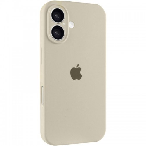 Чехол Silicone Case Full Camera Protective (AA) для Apple iPhone 16 (6.1") Бежевый / Antique White