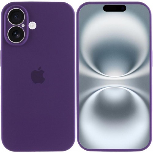Чехол Silicone Case Full Camera Protective (AA) для Apple iPhone 16 (6.1") Фиолетовый / Amethyst