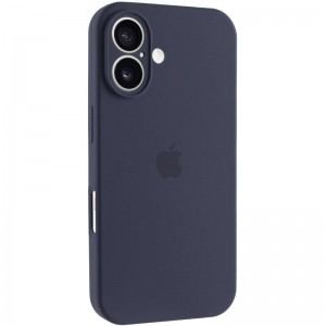 Чохол Silicone Case Full Camera Protective (AA) для Apple iPhone 16 (6.1") Темно-синій / Midnight blue