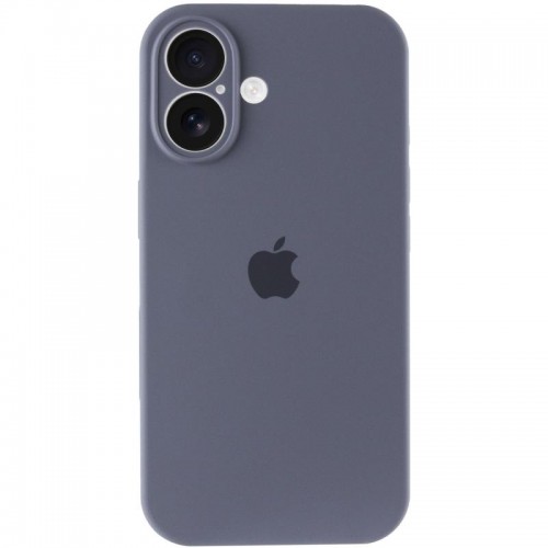 Чехол Silicone Case Full Camera Protective (AA) для Apple iPhone 16 (6.1") Серый / Lavender Gray