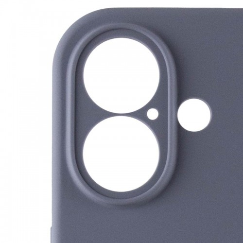 Чехол Silicone Case Full Camera Protective (AA) для Apple iPhone 16 (6.1") Серый / Lavender Gray