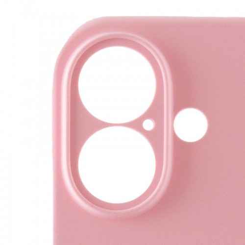 Чехол Silicone Case Full Camera Protective (AA) для Apple iPhone 16 (6.1") Розовый / Light pink