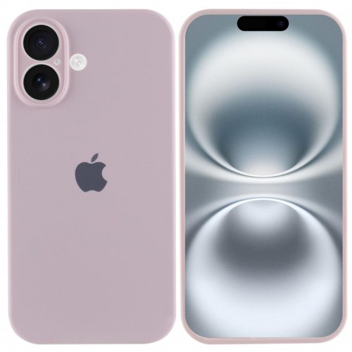 Чехол Silicone Case Full Camera Protective (AA) для Apple iPhone 16 (6.1") Розовый / Chalk Pink
