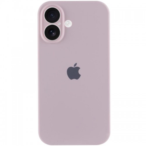 Чехол Silicone Case Full Camera Protective (AA) для Apple iPhone 16 (6.1") Розовый / Chalk Pink