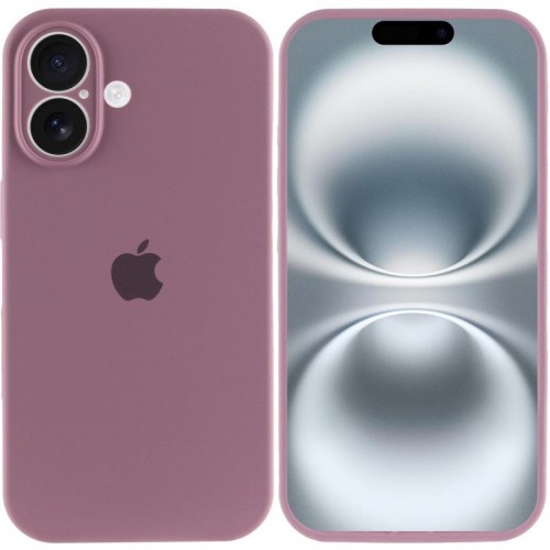 Чехол Silicone Case Full Camera Protective (AA) для Apple iPhone 16 (6.1") Лиловый / Lilac Pride