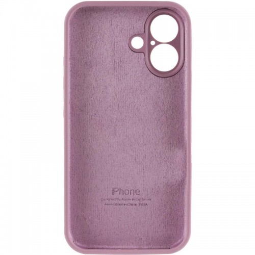 Чехол Silicone Case Full Camera Protective (AA) для Apple iPhone 16 (6.1") Лиловый / Lilac Pride