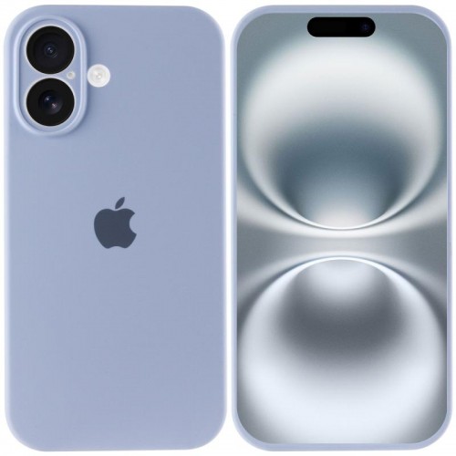 Чохол Silicone Case Full Camera Protective (AA) для Apple iPhone 16 (6.1") Блакитний / Lilac Blue