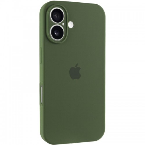 Чохол Silicone Case Full Camera Protective (AA) для Apple iPhone 16 (6.1") Зелений / Dark Olive