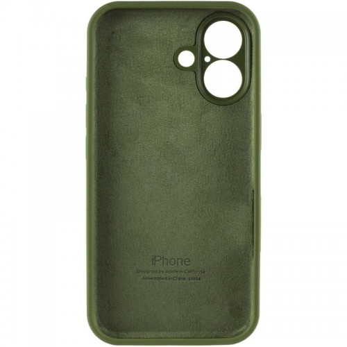 Чохол Silicone Case Full Camera Protective (AA) для Apple iPhone 16 (6.1") Зелений / Dark Olive