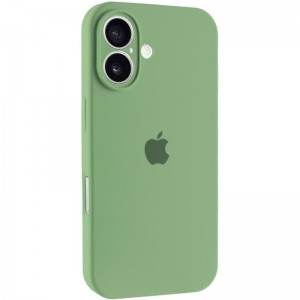 Чехол Silicone Case Full Camera Protective (AA) для Apple iPhone 16 (6.1") Мятный / Mint