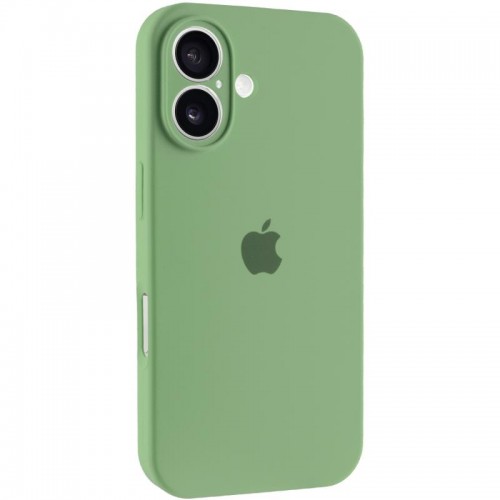 Чехол Silicone Case Full Camera Protective (AA) для Apple iPhone 16 (6.1") Мятный / Mint