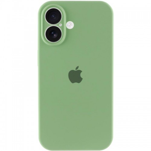 Чехол Silicone Case Full Camera Protective (AA) для Apple iPhone 16 (6.1") Мятный / Mint