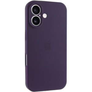 Чехол Silicone Case Full Camera Protective (AA) для Apple iPhone 16 (6.1") Фиолетовый / Elderberry