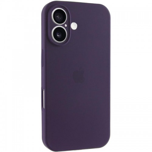 Чехол Silicone Case Full Camera Protective (AA) для Apple iPhone 16 (6.1") Фиолетовый / Elderberry