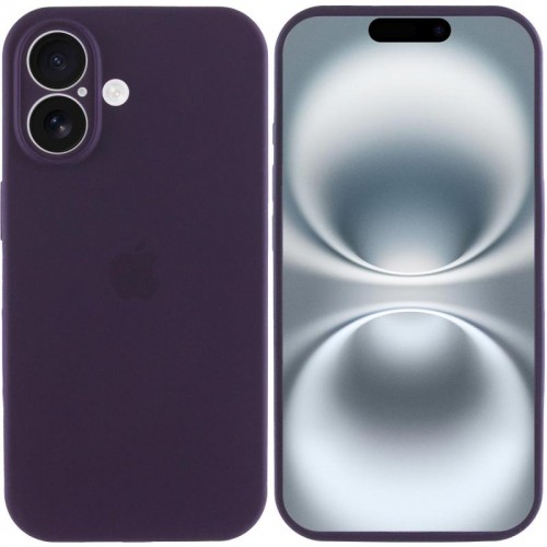 Чехол Silicone Case Full Camera Protective (AA) для Apple iPhone 16 (6.1") Фиолетовый / Elderberry