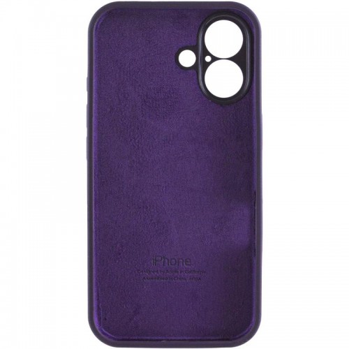 Чехол Silicone Case Full Camera Protective (AA) для Apple iPhone 16 (6.1") Фиолетовый / Elderberry