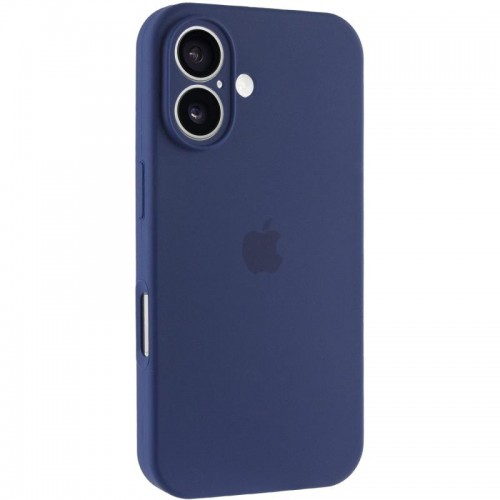 Чехол Silicone Case Full Camera Protective (AA) для Apple iPhone 16 (6.1") Синий / Deep navy