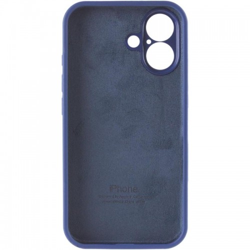 Чехол Silicone Case Full Camera Protective (AA) для Apple iPhone 16 (6.1") Синий / Deep navy
