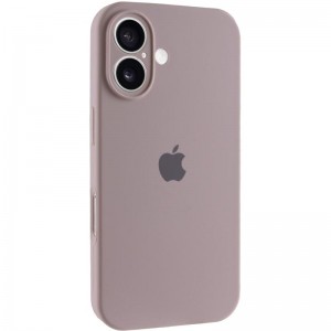 Чехол Silicone Case Full Camera Protective (AA) для Apple iPhone 16 (6,1") Серый / Lavender