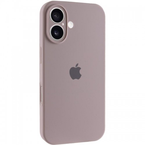 Чехол Silicone Case Full Camera Protective (AA) для Apple iPhone 16 (6,1") Серый / Lavender