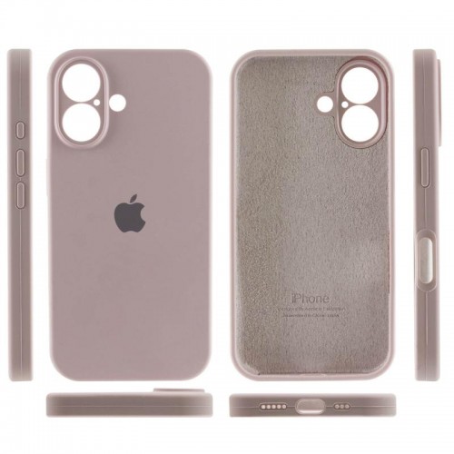 Чехол Silicone Case Full Camera Protective (AA) для Apple iPhone 16 (6,1") Серый / Lavender