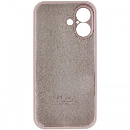 Чехол Silicone Case Full Camera Protective (AA) для Apple iPhone 16 (6,1") Серый / Lavender