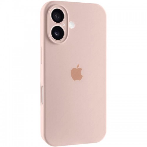 Чехол Silicone Case Full Camera Protective (AA) для Apple iPhone 16 (6.1") Розовый / Pink Sand