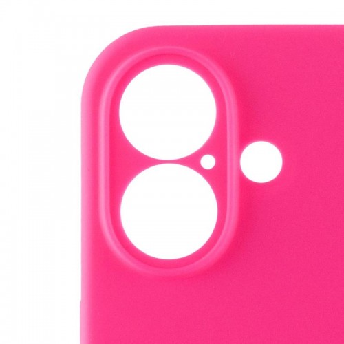 Чехол Silicone Case Full Camera Protective (AA) для Apple iPhone 16 (6.1") Розовый / Barbie pink